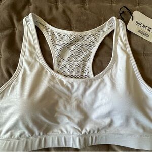 NWT Zyia White Bomber Bra
